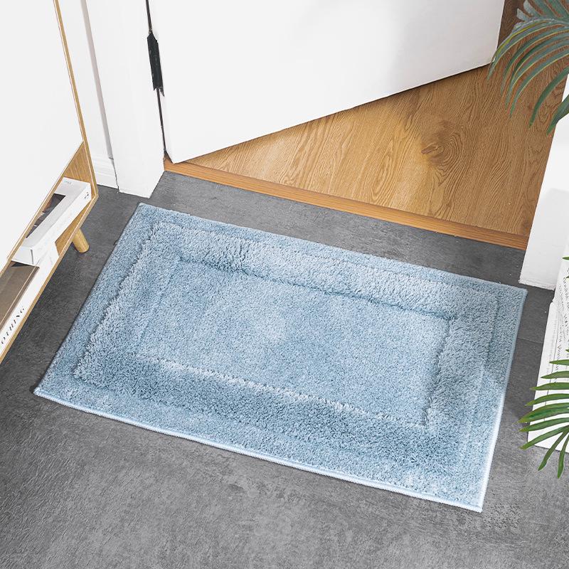 Dada Mat Home Bathroom Anti-slip Quick Dry Flocking Foot Mat with Strong Water Absorption 40x60 cm