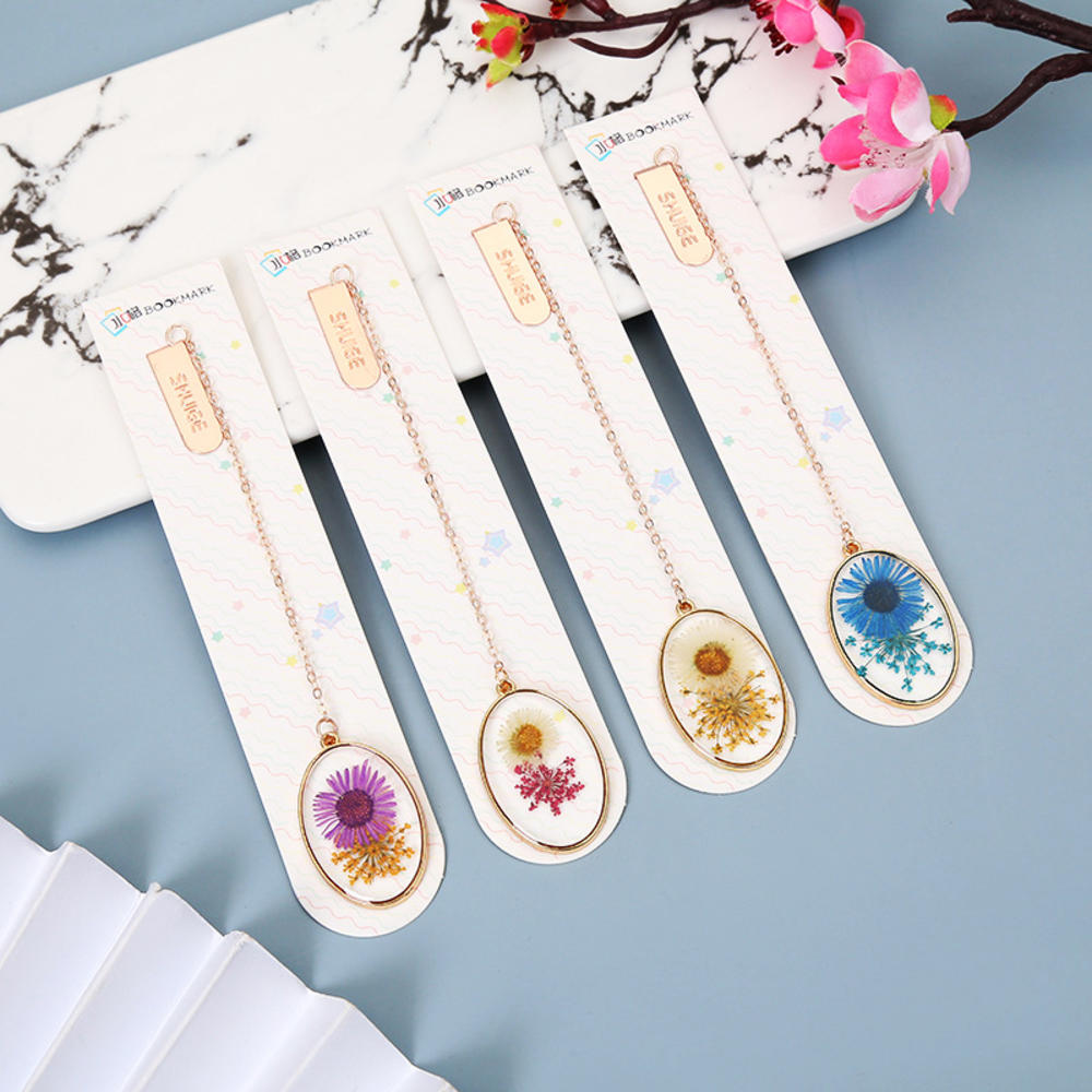 Flowers Butterfly Metal Bookmark School Supplies Book Page Accessories For Girls Kawaii Stationery Book Mark Separador De Libro