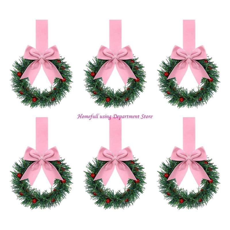 Plastic Bowknot Ribbon Wreath Closet Hangers Holiday Decoration for Home Office