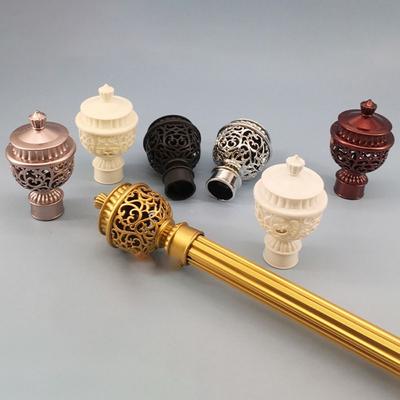 2026 Decorative Durable Hollow Out Curtain Rod Head Curtain Accessories Drapery Rail Ends Curtain Rod Cap