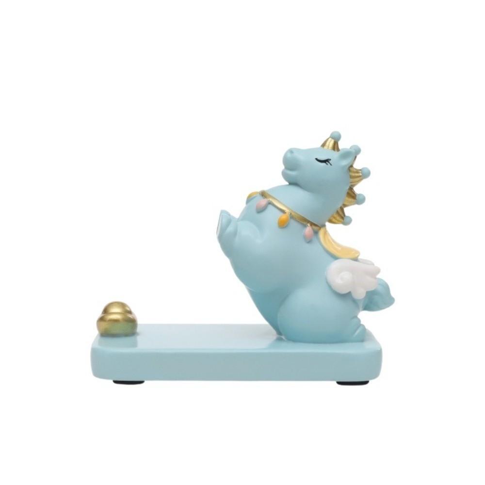 Horse Mascot Zodiac Pony Phone Holder Pony Shape Small Ornament Mobile Phone Stand Good Luck Resin Cell Phone Bracket