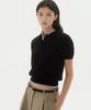 MUSINSA STANDARD WOMAN Women'S Washable Supima Cotton Knitted Polo Shirt [Black]