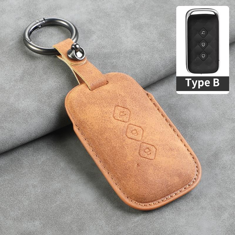 Sheepskin 3 Button Car Key Case Cover Shell for SGMW Wuling Hongguang S for Baojun 510 730 360 560 RS-5 530 630 Car Keychain