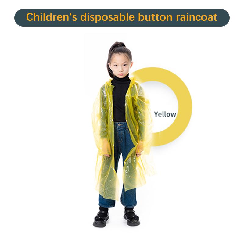 Child Disposable Raincoat Outdoor Hiking Rafting Mountaineering Water Projects With Disposable Rain Poncho