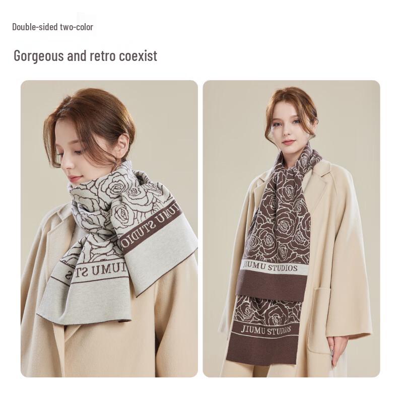 JIUMU Women's Winter Wool Scarf & Shawl