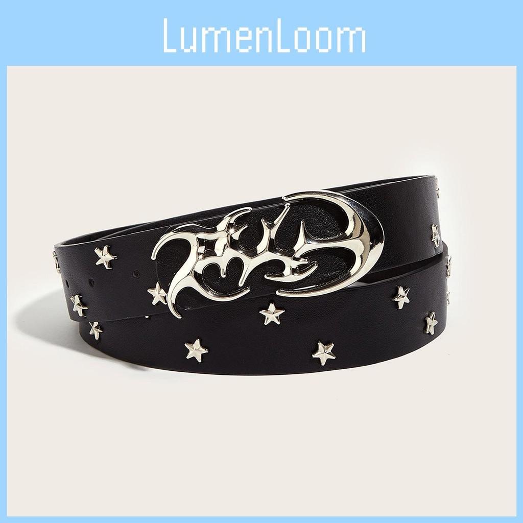 With Fashion Belt Alloy Snap Closure And Star Pattern For Casual Denim Outfits