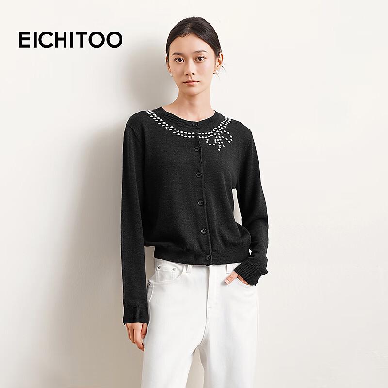 EICHITOO Women s Wool Blend Jacquard Knit Cardigan XL
