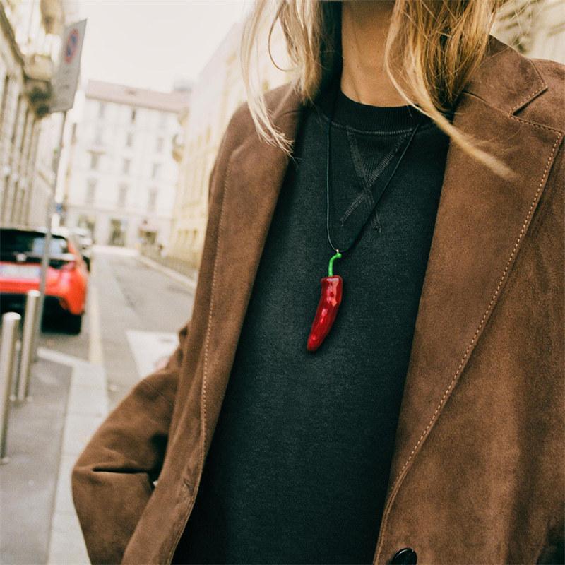 Collana con ciondolo a forma di cuore rosso vintage anni '80, girocollo ispirato all'amore estetico, nuova collana romantica a forma di cuore per le donne
