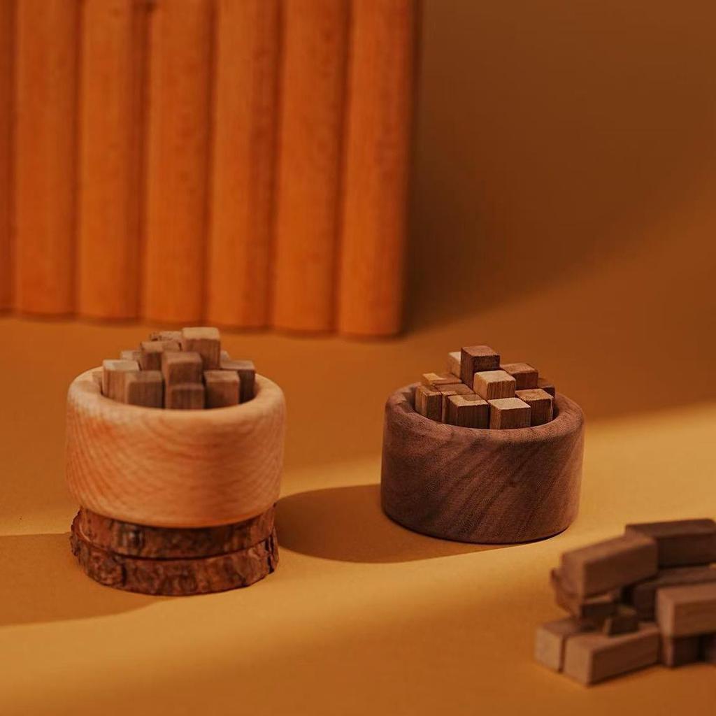 Small Woodpile Aromatherapy Flameless Walnut Diffuser - Creative Desktop Ornament & Birthday Gift