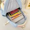 School bag high value ins fresh and cute, junior high school students contrast colors, casual, lightweight and large capacity