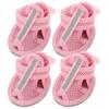 4pcs Summer Breathable Pets Dog Boots Mesh Sandals Dog Shoes Anti-slip Sneakers Pet Supplies (Pink) - Size 4