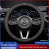 AAET1 38cm Nappa Leather Anti Slip Car Steering Wheel Cover For Mazda Speed 2 3 5 6 Atenza CX80 CX70 CX90 CX3 CX5 CX8 MX30 CX60 CX30
