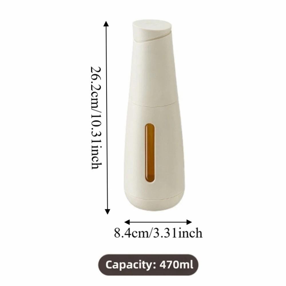 470ML Glass Oil Dispenser Light Proof Glass Visible Window Kitchen Oil Condiment Bottle Automatic Open Close with Scale