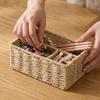 Paper Rope Woven Storage Basket, Handmade Woven Basket, Desktop Snack And Sundry Storage Basket.