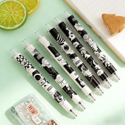 1Pc Cute Gel Pen Creative Cartoon Astronaut Press Office School Supplies Stationery Funny Pens Students Writing Supplies Stationery