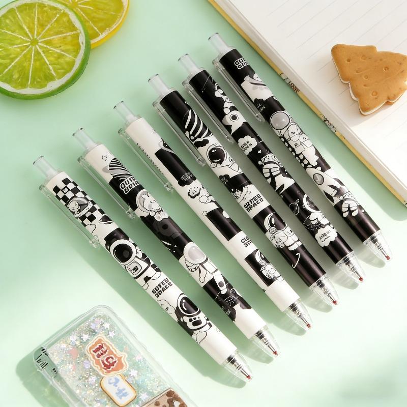 1Pc Cute Gel Pen Creative Cartoon Astronaut Press Office School Supplies Stationery Funny Pens Students Writing Supplies Stationery