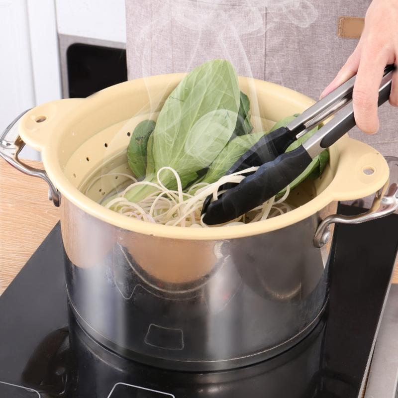 Folding Silicone Drain Basket Fruit Vegetable Washing Basket Foldable Strainer Colander Collapsible Drainer Kitchen