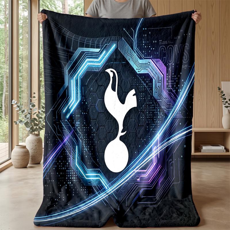 Tottenham Hotspur Theme Blanket Soft Flannel Blanket Plush Throw Blanket Cozy Sofa Bed Blanket for Home Decor
