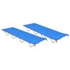 Day and Night - Day and Night Camping Beds 2 Pcs Oxford Fabric and Blue Steel 180x60x19 Cm