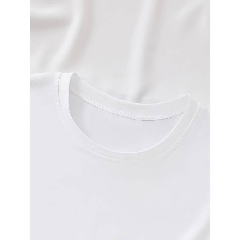New Trendy Brand Butterfly Print Short-Sleeve T-Shirt with a Round Neck, Versatile for Any Outfit.