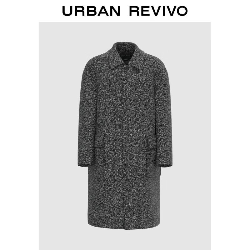 

UR Men s Jacquard Relaxed Fit Winter Overcoat S