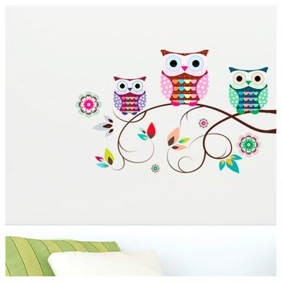 [M9136] - Sheet of Stickers 'Owls' (50x70 Cm)