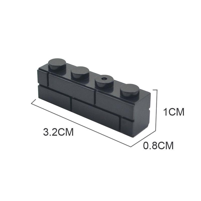 30pcs Wall Striped Bricks MOC 1x4 Building Blocks Toys Palace Castle Creative Figures Military House Wall Transparency Parts