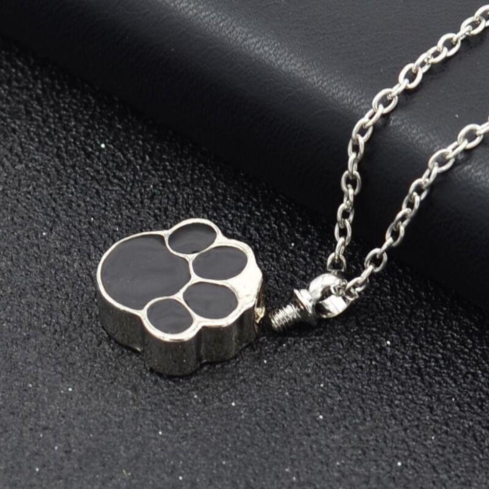 Waterproof Urn Necklaces Paw Print Ash Holder Necklace Wearable Urn Necklace  Fashion Accessories