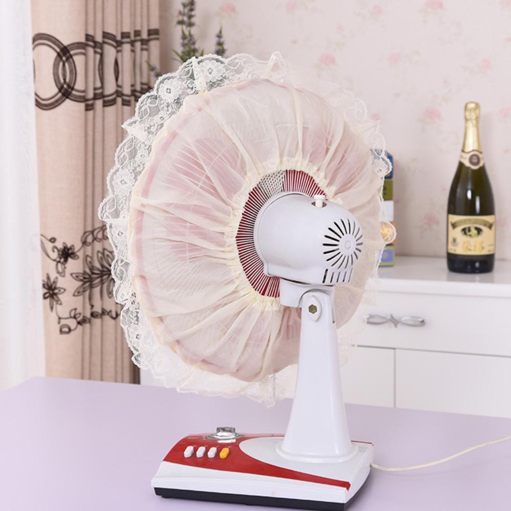 All-inclusive Fan Dust Cover Round Floral Floor Fan Covers Protective Dust Cover Bedroom