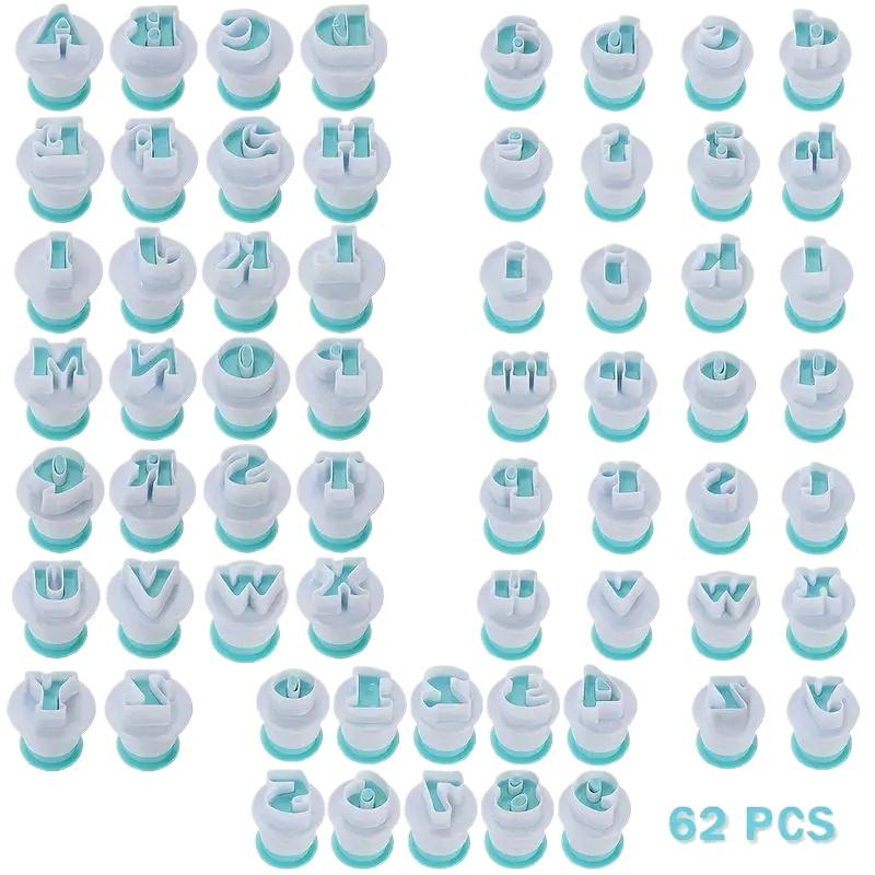 10/26/36/62Pcs Alphabet Number Cookie Cutters Set Baking Pastry Molds for Cake Decorating, Cupcake Making and Fondant Cutting