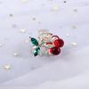 Little Grab Clip Rhinestone Hairpin Korean Style Headwear Cherry Hair Claw Female Hair Accessories
