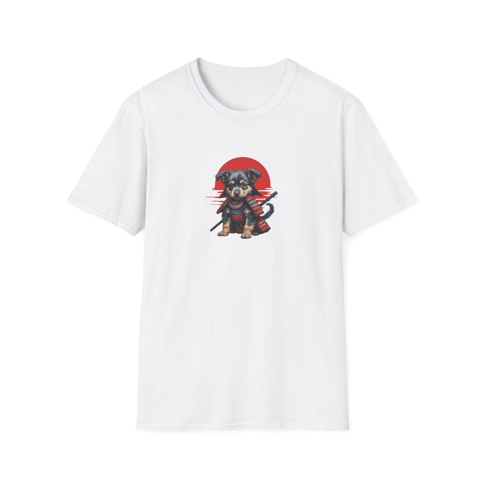 Samurai Puppy Dog Warrior T-Shirt | Cute Samurai Dog Graphic S разноцветный