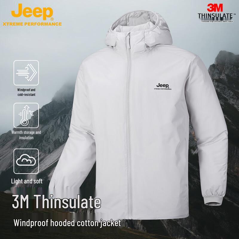 JEEP Unisex Outdoor 3M Hooded Padded Jacket