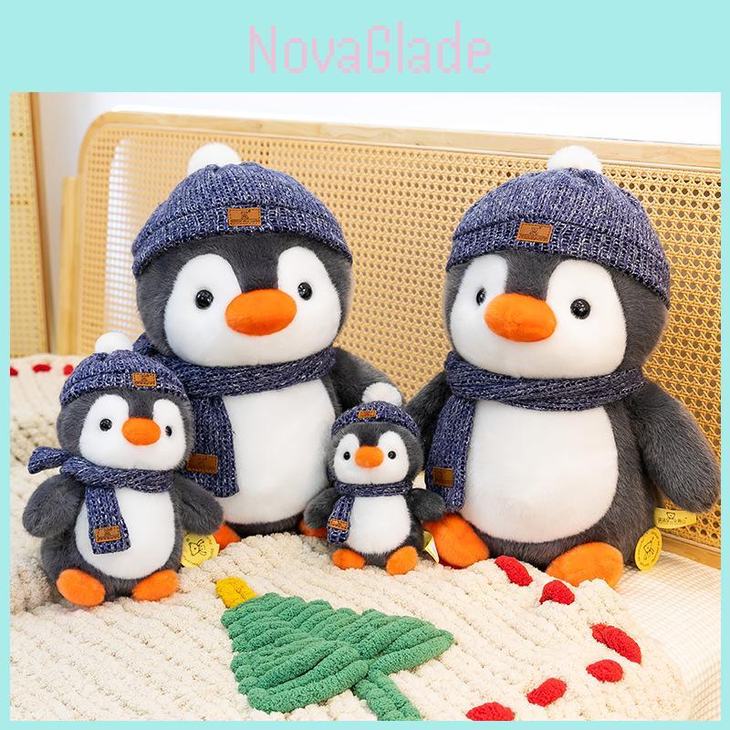 Pinguin Plüschtier mit Hut für Kinder und Erwachsene Weiches Cartoon-Tier Geschenk