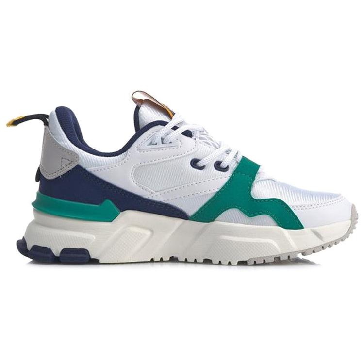 Li Ning 001 Journey Slip Resistant Abrasion Resistant Low top Sports Casual Shoes Women's White Green AGCQ016-1