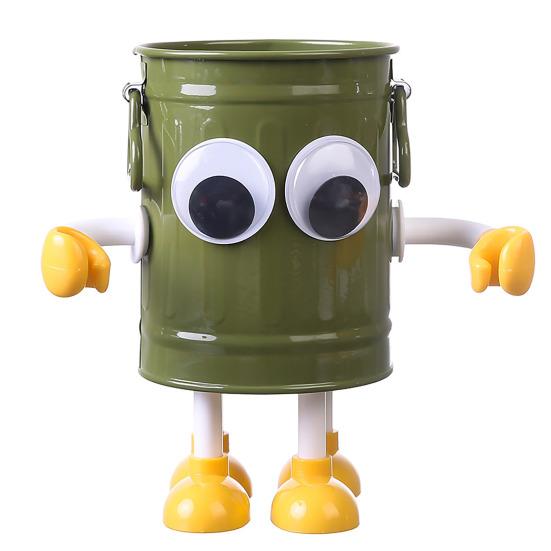Pen Holder Stand for 20 Pens Cartoon Big Eyes Design Large Caliber Round Workmanship Pen Caddy Pen Storage Rack