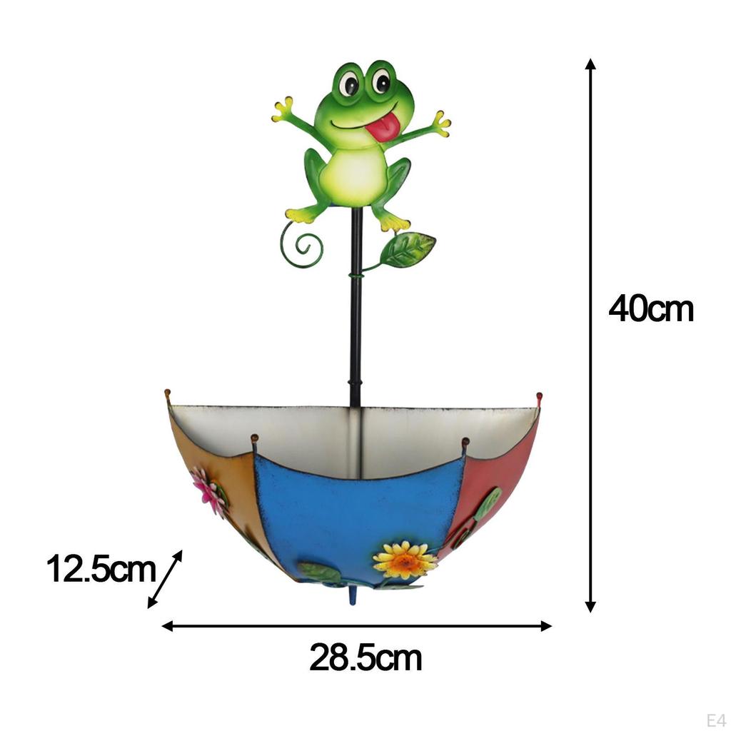 Railing Flower Pot Hanging Planter Garden Art Decorative Creative Umbrella Wall Mounted