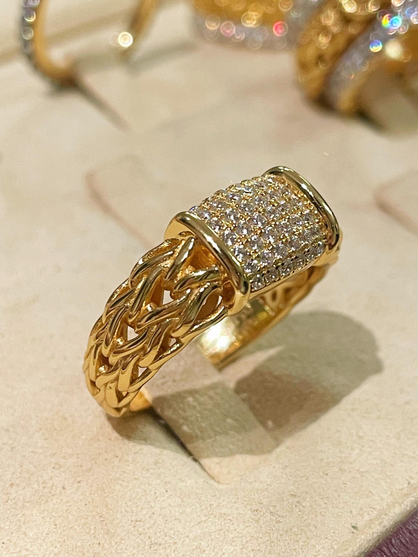 Двухцветный кольцо-браслет из стерлингового серебра 925 пробы с золотым покрытием, итальянский плетеный