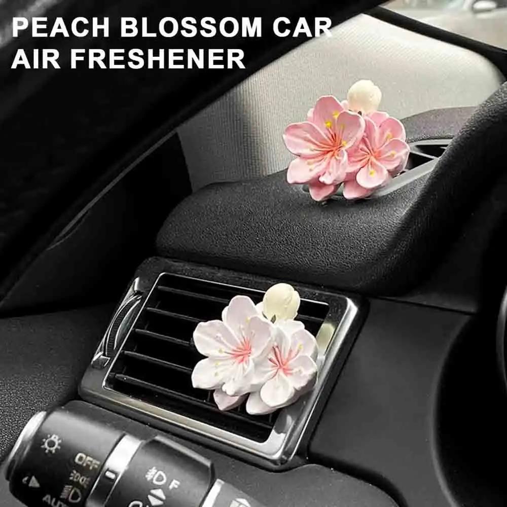 3D Blossom Aromatherapy Gypsum Car Air Outlet DIY Car Air Freshener Peach Blossom Aroma Diffuser Car Decoration Accessories
