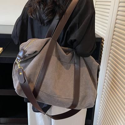 2025 Bag New High-end Portable Large Bag Autumn and Winter Shoulder Large Capacity Messenger Bag Fashion Casual Canvas Bag