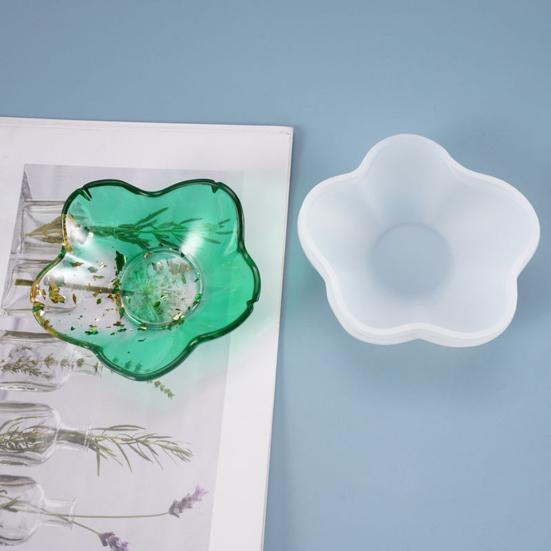 Crystal Epoxy Resin Mold DIY Petal Plate Mold Durable Silicone Mould for Handcraft