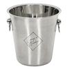 [A3481] - Champagne Bucket - Stainless Steel Bottle Bucket 'Lounge Et Mixologie' Chrome - 22 Cm