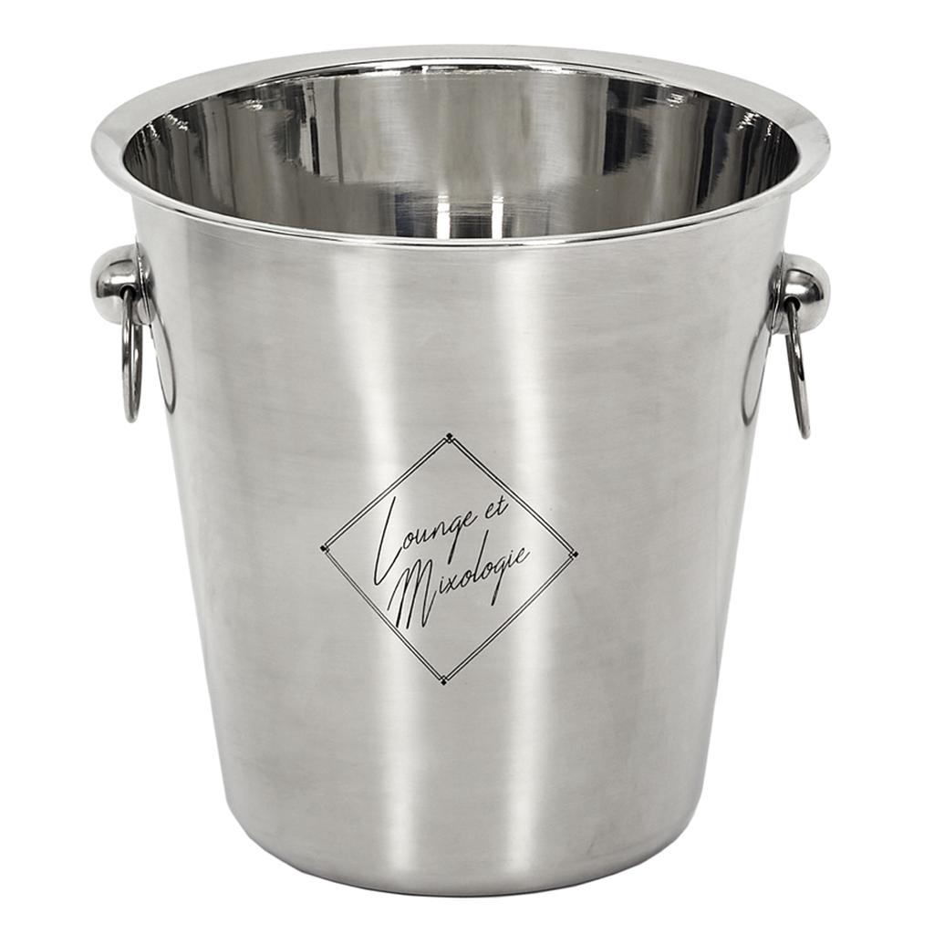 Les Trésors De Lily [A3481] - Champagne Bucket - Stainless Steel Bottle Bucket 'Lounge Et Mixologie' Chrome - 22 Cm