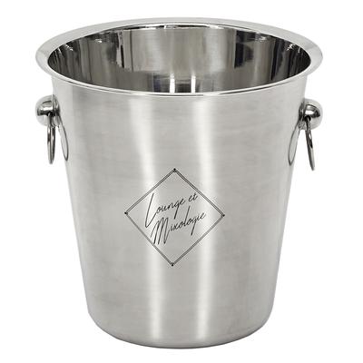 [A3481] - Seau à champagne- seau à bouteille inox 'Lounge et Mixologie' chrome - 22 cm
