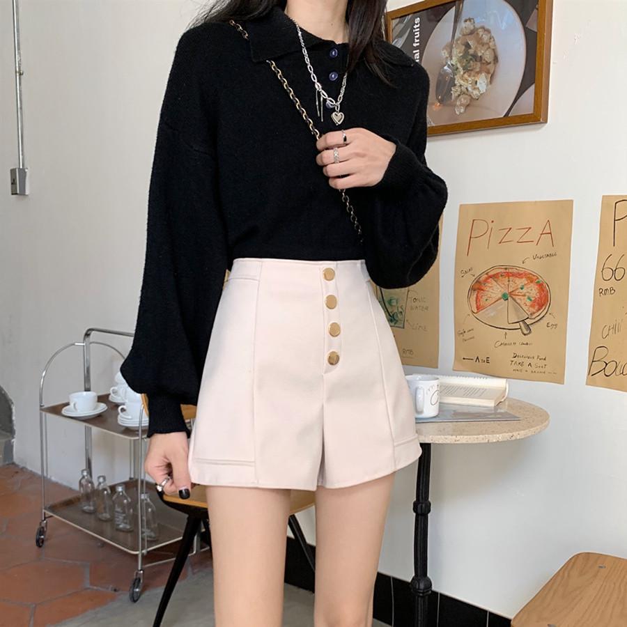 2024 Women's High Waist Wide Leg Casual Shorts: Trendy Slimming Spring & Autumn Style