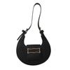 Fashionable Street Style Pu Leather Handbag Medium Crescent Bag With Zipper