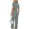 AX Paris Damen Geometrisches Muster Jumpsuit mit Gürtel