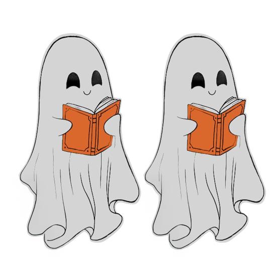 Clear Ghost Bookmark Cute Halloween Gothic Bookmarks Waterproof Creative Paper Cards Gift for Christmas Birthday