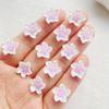 50pcs Resin Mini Colorful Lily Flowers Nail Art Flat Back Rhinestone Bead Scrapbook DIY Manicures Applique Accessories Crafts