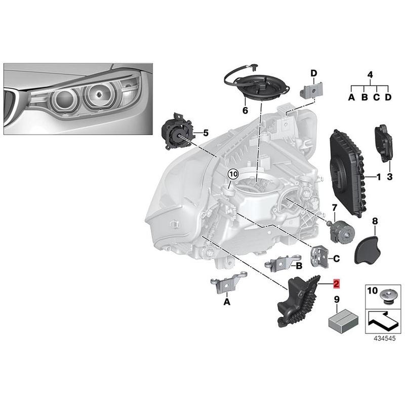 Powerful 1Pair Headlight LED Module Unit Turn Signal Lights Source Parts For BMW 3 Series F30 F31 LCI 2015- 63117419617 6311